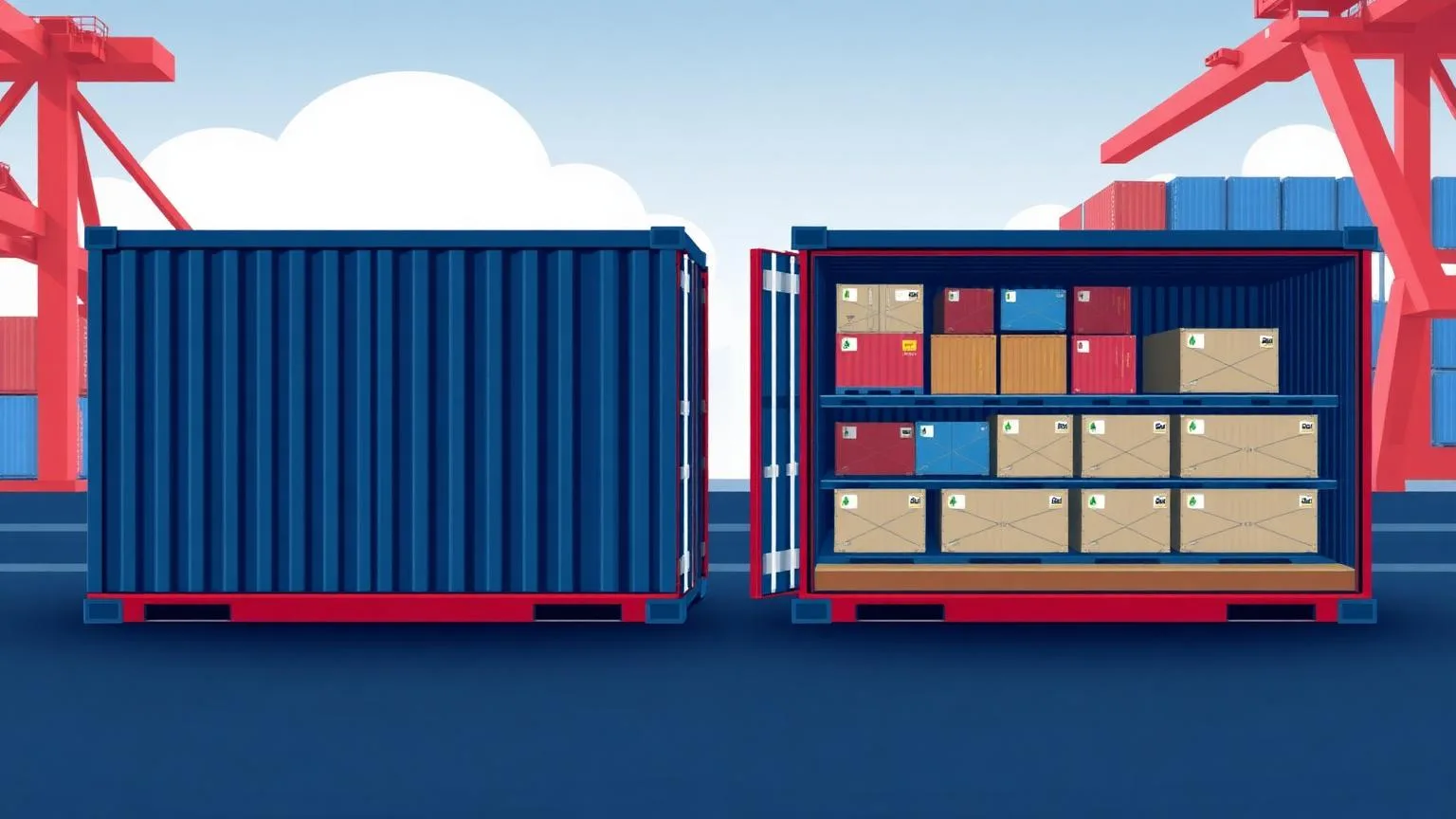Shared container vs full container side-by-side comparison