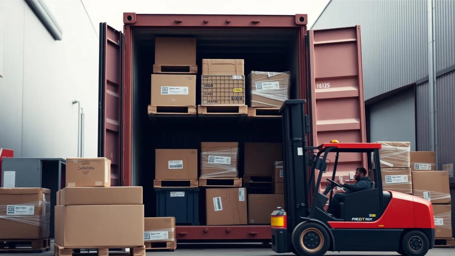Groupage shipping consolidation at a UK depot
