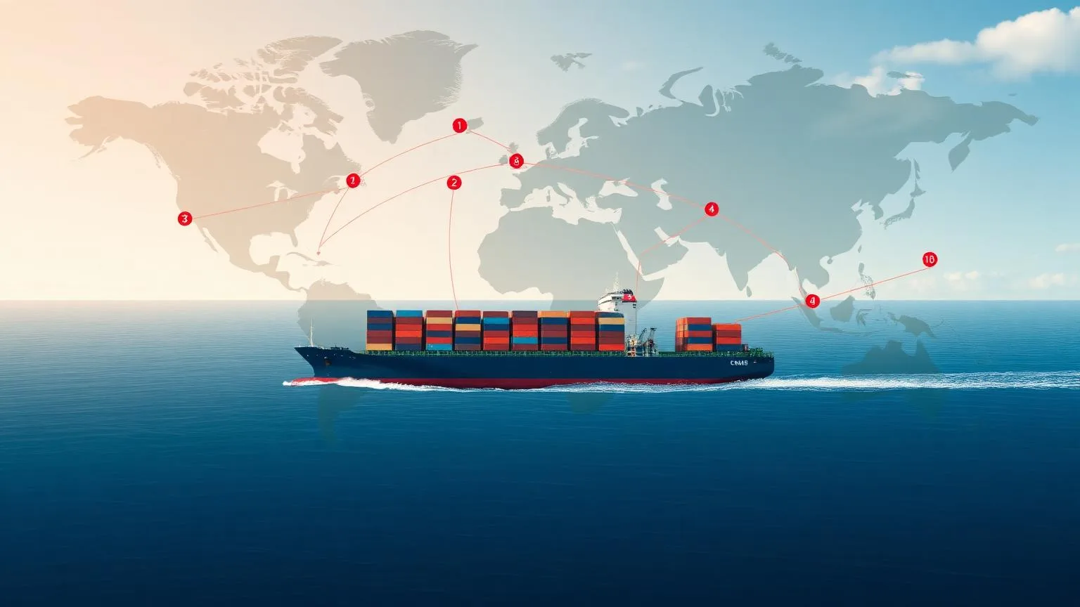 Shared container transit times — UK to worldwide destinations